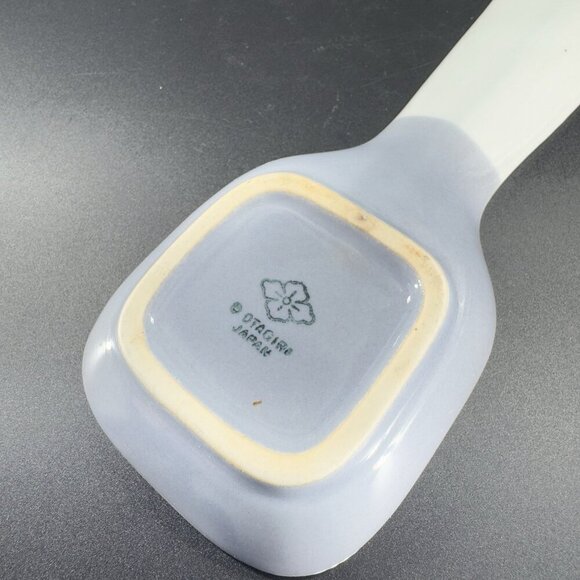 OTAGIRI Spoon Rest Ceramic Resting Plate Dish With Tree Scene Made In Japan VTG - Picture 3 of 13